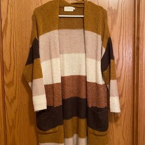 Long striped sweater